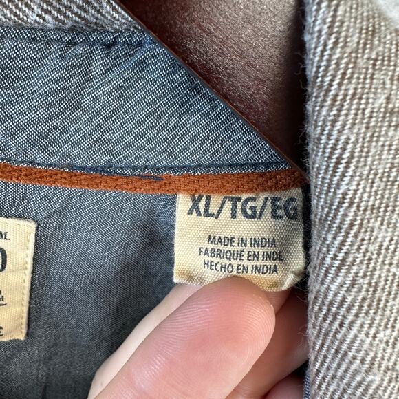 Red Head Brand Workhorse Shirt Mens Size XL Brown Cotton Long Sleeve Button Up - Picture 7 of 16